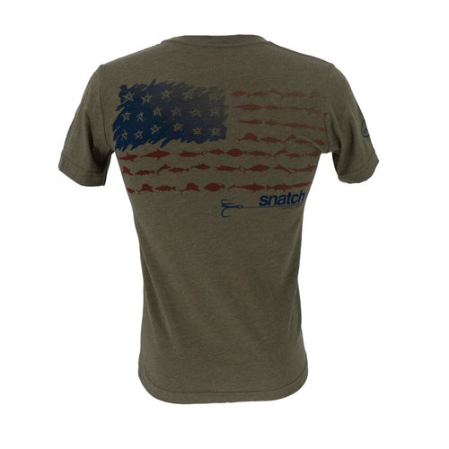 Snatch American Fish Flag T-Shirt Men's