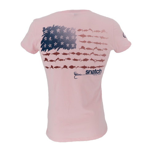 Snatch American Fish Flag T-Shirt Women's