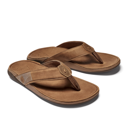 Olukai Tuahine Men's Waterproof Leather Beach Sandals