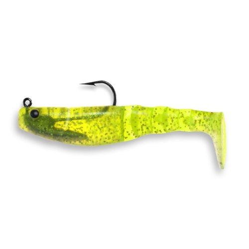 Egret Baits 02 Vudu Mambo Mullet Chartreuse Silver Flake 3.5 inch 1/4 oz (2pk) Egret Baits 02 Vudu Mambo Mullet Chartreuse Silver Flake 3.5 inch 1/4 oz (2pk)