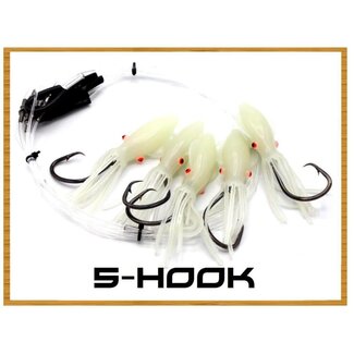 Tormenter 5 Hook Deep Drop Rig (Squid)