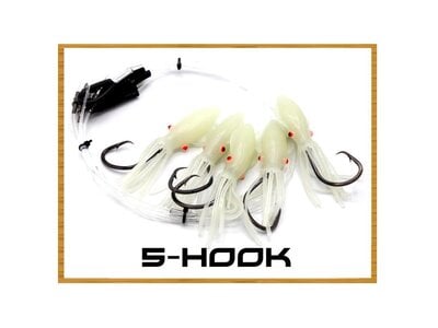 Tormenter 5 Hook Deep Drop Rig (Squid)