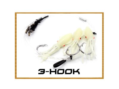 Tormenter 3 Hook Deep Drop Rig (Squid)