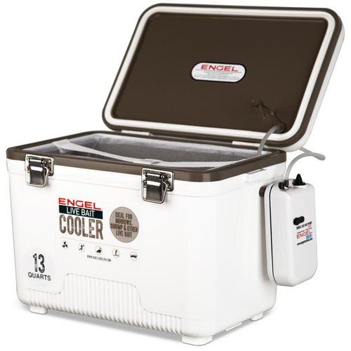 Engel 13qt Live Bait Drybox/Cooler with 2 speed aerator pump