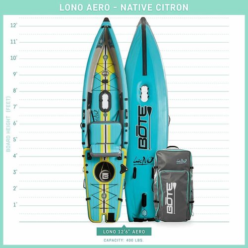 Bote LONO Aero 12′6″ Native Citron Inflatable Kayak