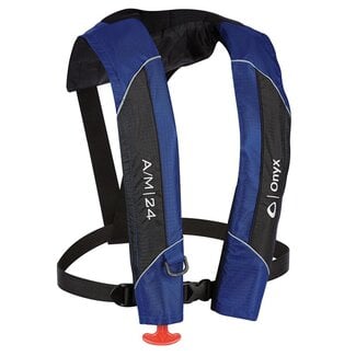 Onyx A/M-24 AUTOMATIC/MANUAL INFLATABLE LIFE JACKET - BLUE