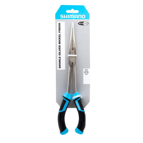 Shimano Brutas Silver Nickel Long Nose Pliers 11"