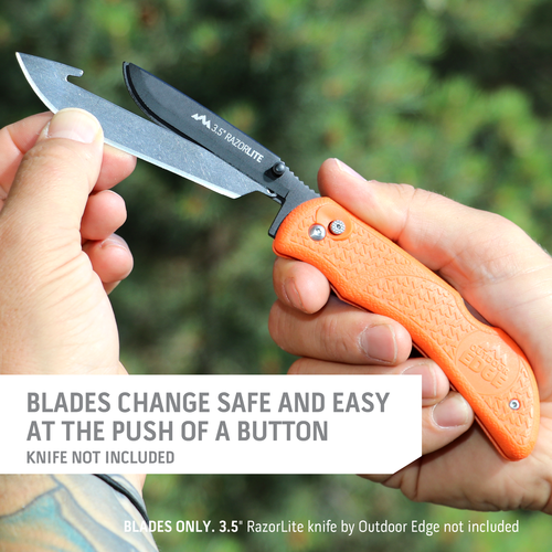 Outdoor Edge 3.0" RazorSafe™ System Drop-Point Replacement Blades