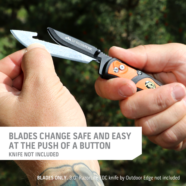 Outdoor Edge 3.0" RazorSafe™ System Drop-Point Replacement Blades