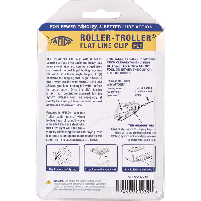 Aftco ROLLER TROLLER FLAT LINE CLIPS