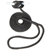 25' Dock Line - 1/2" Hand Spliced Double Braid - Black