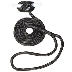 Invincible Marine 25' Dock Line - 1/2" Hand Spliced Double Braid - Black