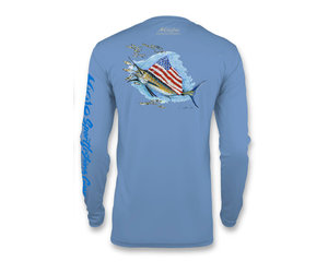 Mojo Sportswear Sailfish Flag Wireman Long Sleeve - UV - Florida Watersports