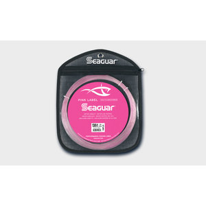 Seaguar Pink Label Fluorocarbon Fishing Leader Line, 100% Fluorocarbon,  Minimal Stretch, Excellent Abrasion Resistance and Strength 20 lb./25 yd.