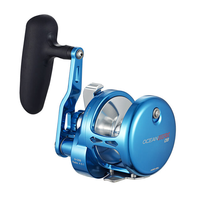 Maxel OCEANMAX SINGLE SPEED LEVER DRAG JIGGING REELS OM16 - Blue/Silver