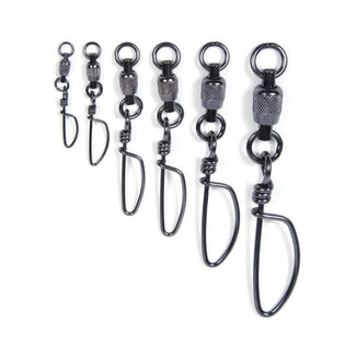 KROK Stainless Steel Dual Rotation Ball Bearing Snap Swivels 10 Pack