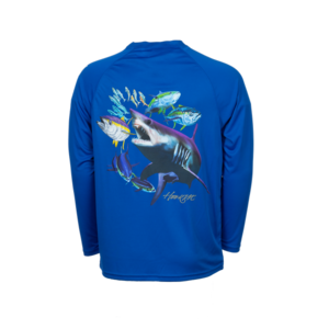Bimini Bay Hook M' Men's Long Sleeve Shirt - Mako 3 Electric Blue