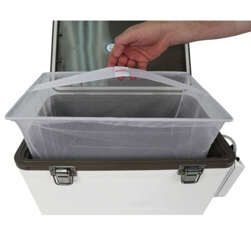 Engel 30q Live Bait Drybox/Cooler with 2 speed aerator pump and 4 rod holders.