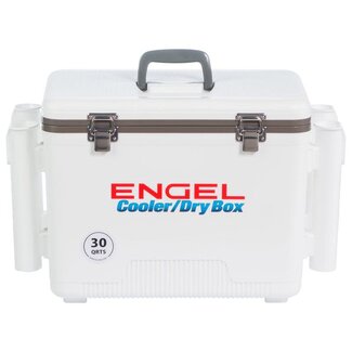 Engel 30 Quart Drybox/Cooler with Rod Holders