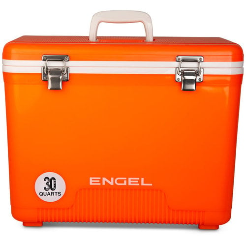 Engel 30 Quart Live Bait Drybox/Cooler with Rod Holders - Outback  Adventures Camping Stores