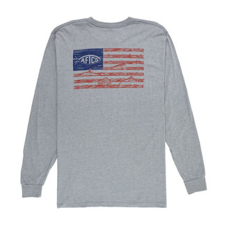 Aftco Wavy LS Tee Graphite Heather