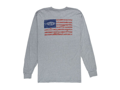 Aftco Wavy LS Tee Graphite Heather