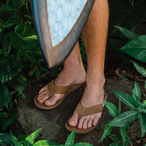 Olukai Tuahine Men's Waterproof Leather Beach Sandals