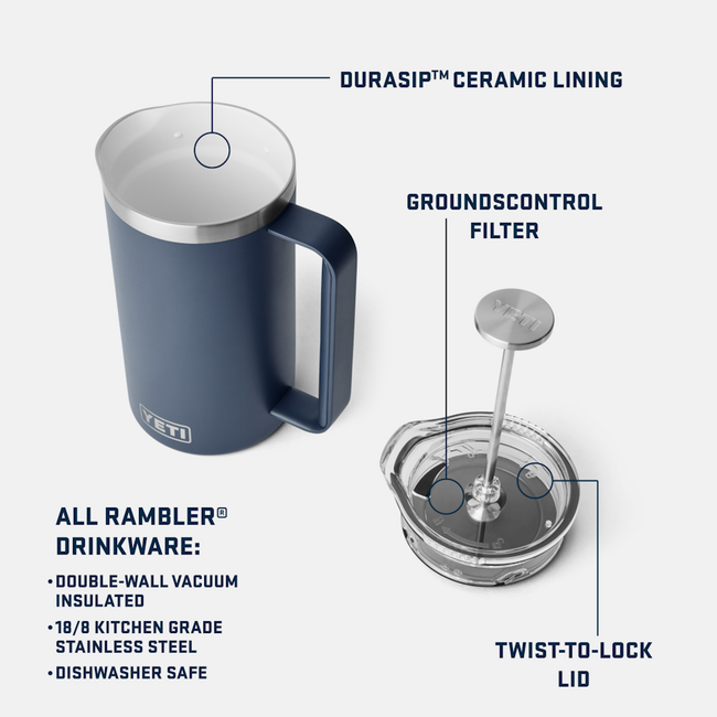Yeti RAMBLER 34 OZ FRENCH PRESS