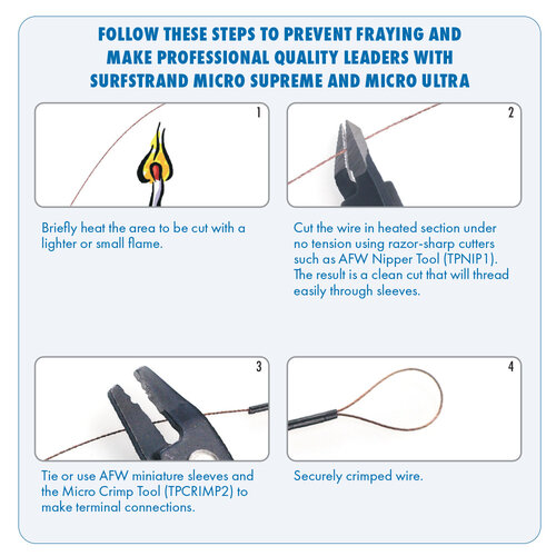 AFW Surfstrand, Bare 1x7 Stainless Steel Leader Wire