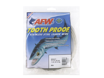 AFW Tooth Proof Stainless Steel Single Strand Leader Wire - Coiled