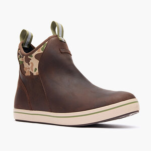 Xtra Tuf Mens Leather Deck Boot Brown/Duck Camo