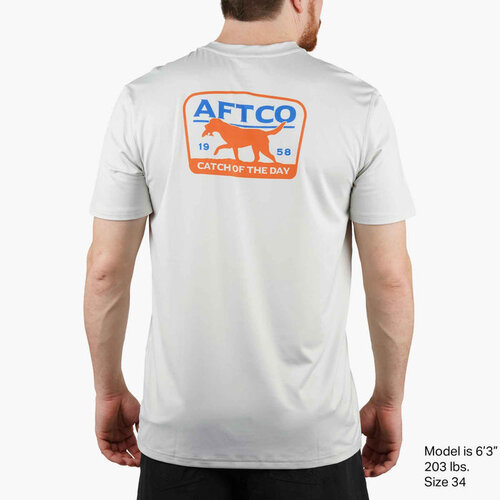 Aftco Fetch UVX SS Sun Protection Shirt - Silver