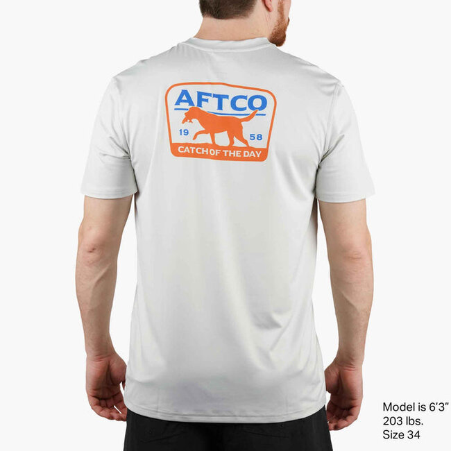 Aftco Fetch UVX SS Sun Protection Shirt - Silver