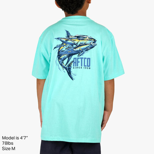 Aftco Youth Turnover SS T-Shirt - Silver
