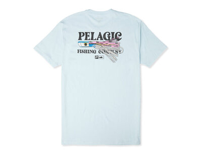 Pelagic Premium Pocket Tee Lured Mens SS - Light Blue