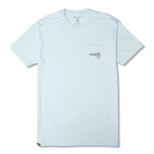 Pelagic Premium Pocket Tee Lured Mens SS - Light Blue