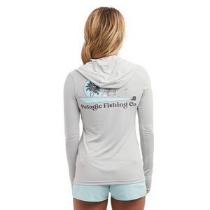 Pelagic AquaTek Hooded Evening Fade Womens - Light Grey