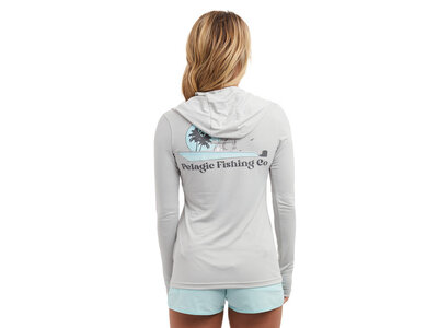 Pelagic AquaTek Hooded Evening Fade Womens - Light Grey