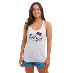 Pelagic Premium Tank Sail Away Womens SS - Heather White