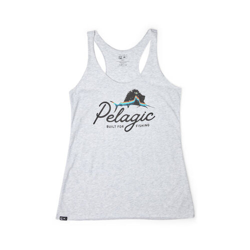 Pelagic Premium Tank Sail Away Womens SS - Heather White