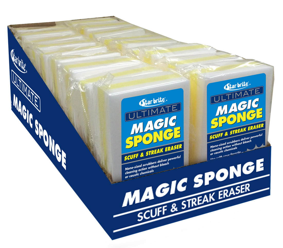 Sped Sponge Star Brite Ultimate Magic Sponge - Multipurpose Scuff & Stain Eraser ...