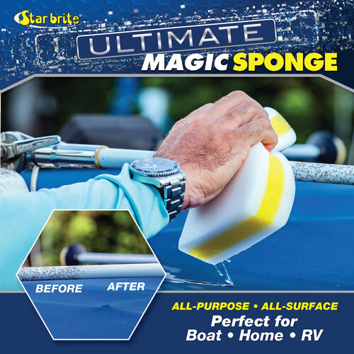 Star Brite Ultimate Magic Sponge - Multipurpose Scuff & Stain Eraser