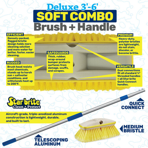 Star Brite Deluxe Telescoping Brush Kit - Multi-Surface Cleaning