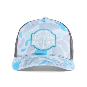 Grundens FISH FEARLESSLY TRUCKER HAT  - Salt Camo