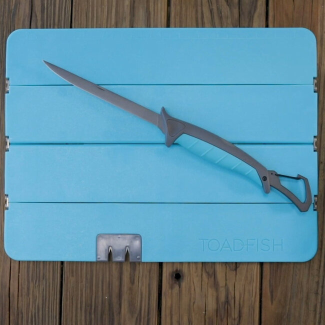 Toadfish Stowaway Filet System W/ 7” Filet Knife & Folding Cutting Board