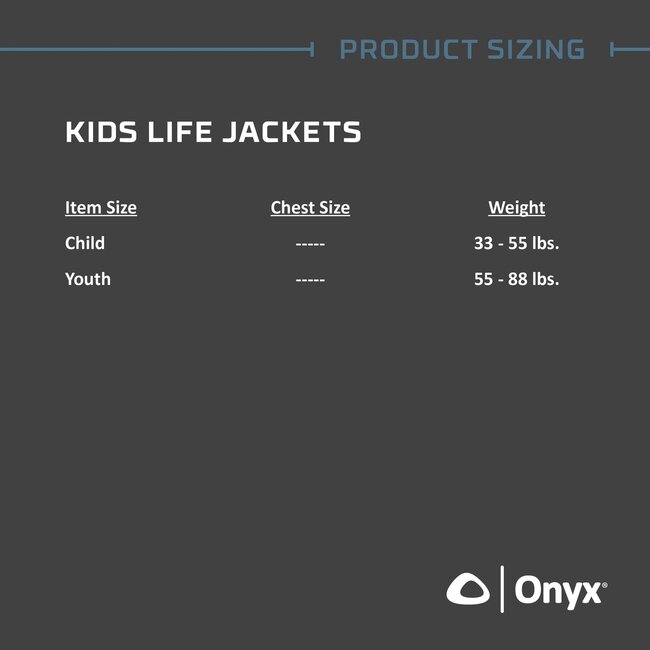 Onyx Life Jacket - General Purpose - Adult-Youth-Child
