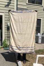 Beige Towel 5'X3'3' feet, with checkered lining
