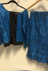 Paula's version Dark Torquoise top and skirt 100%, Cotton  Batik   5/6