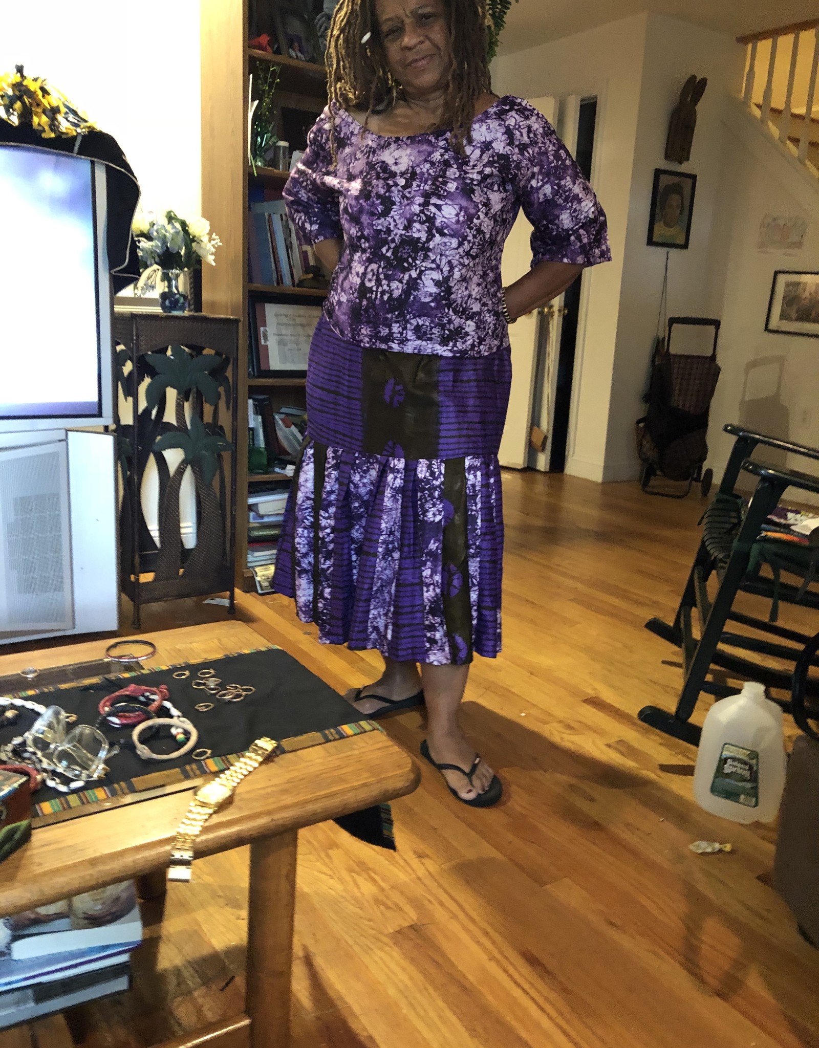 Paula's version Purple Top and skirt