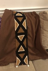 Paula's version Brown Skirt with Mudcloth strip